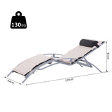 easycomfort easycomfort lettino sdraio pieghevole reclinabile con materassino e poggiatesta telaio in alluminio bianco e nero ean 8055776916187