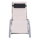 easycomfort easycomfort lettino sdraio pieghevole reclinabile con materassino e poggiatesta telaio in alluminio bianco e nero ean 8055776916187