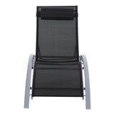 easycomfort easycomfort lettino sdraio pieghevole reclinabile con materassino e poggiatesta telaio in alluminio bianco e nero ean 8055776916187