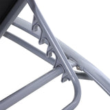 easycomfort easycomfort lettino sdraio pieghevole reclinabile con materassino e poggiatesta telaio in alluminio bianco e nero ean 8055776916187