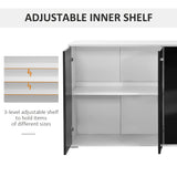 easycomfort easycomfort mobiletto consolle con ante e cassetti nero lucido 106 x 76 x 35 cm ean 8054111847377