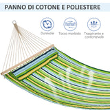 easycomfort easycomfort amaca da giardino per 1 2 persone max 150kg da interni ed esterni con cuscino removibile 400x140cm