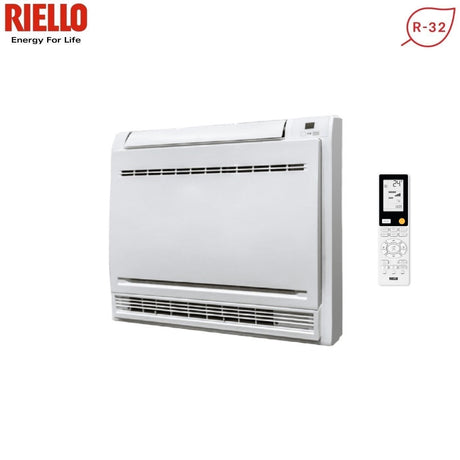 riello unita interna console a pavimento riello 12000 btu amc 35 plus r 32 20151550 con telecomando di serie incluso ean 8018000373255