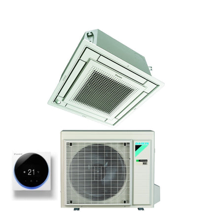 Daikin Fully Flat Cassette Air Conditioner 21000 Btu Ffa60a9 R-32 Wi-Fi Optional With White Grid Included Class A+/A+ - Italian Warranty