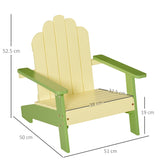 easycomfort easycomfort sedia per bambini da giardino adirondack in legno di pino verde ean 8054144136868