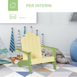 easycomfort easycomfort sedia per bambini da giardino adirondack in legno di pino verde ean 8054144136868