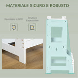 easycomfort easycomfort scala montessori 2 in 1 in mdf staccabile con sgabello lavagna inclusi per bambini 3 6 anni bianco