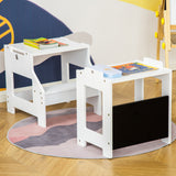 easycomfort easycomfort scala montessori 2 in 1 in mdf staccabile con sgabello lavagna inclusi per bambini 3 6 anni bianco