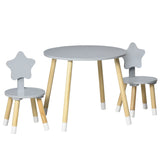 easycomfort easycomfort set tavolo con 2 sedie per bambini in legno eta da 18 mesi a 4 anni grigio