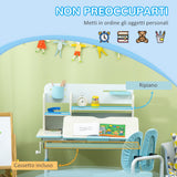 easycomfort easycomfort banco scuola con sedia per bambini 3 12 anni altezza regolabile e piano inclinabile azzurro