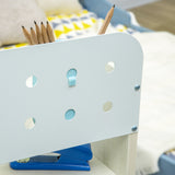 easycomfort easycomfort banco scuola con sedia per bambini 3 12 anni altezza regolabile e piano inclinabile azzurro