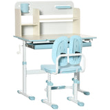 easycomfort easycomfort banco scuola con sedia per bambini 3 12 anni altezza regolabile e piano inclinabile azzurro