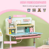 easycomfort easycomfort banco scuola con sedia per bambini 3 12 anni altezza regolabile e piano inclinabile rosa