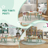 easycomfort easycomfort set tavolo e sedie 3 pezzi per bambini 3 8 anni in mdf e legno di pino verde