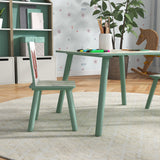 easycomfort easycomfort set tavolo e sedie 3 pezzi per bambini 3 8 anni in mdf e legno di pino verde