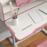 easycomfort easycomfort set scrivania per bambini con sedia regolabile in altezza e piano inclinabile eta 6 12 anni rosa