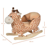 easycomfort easycomfort cavallo a dondolo in legno giraffa per i bambini 60 x 33 x 45cm