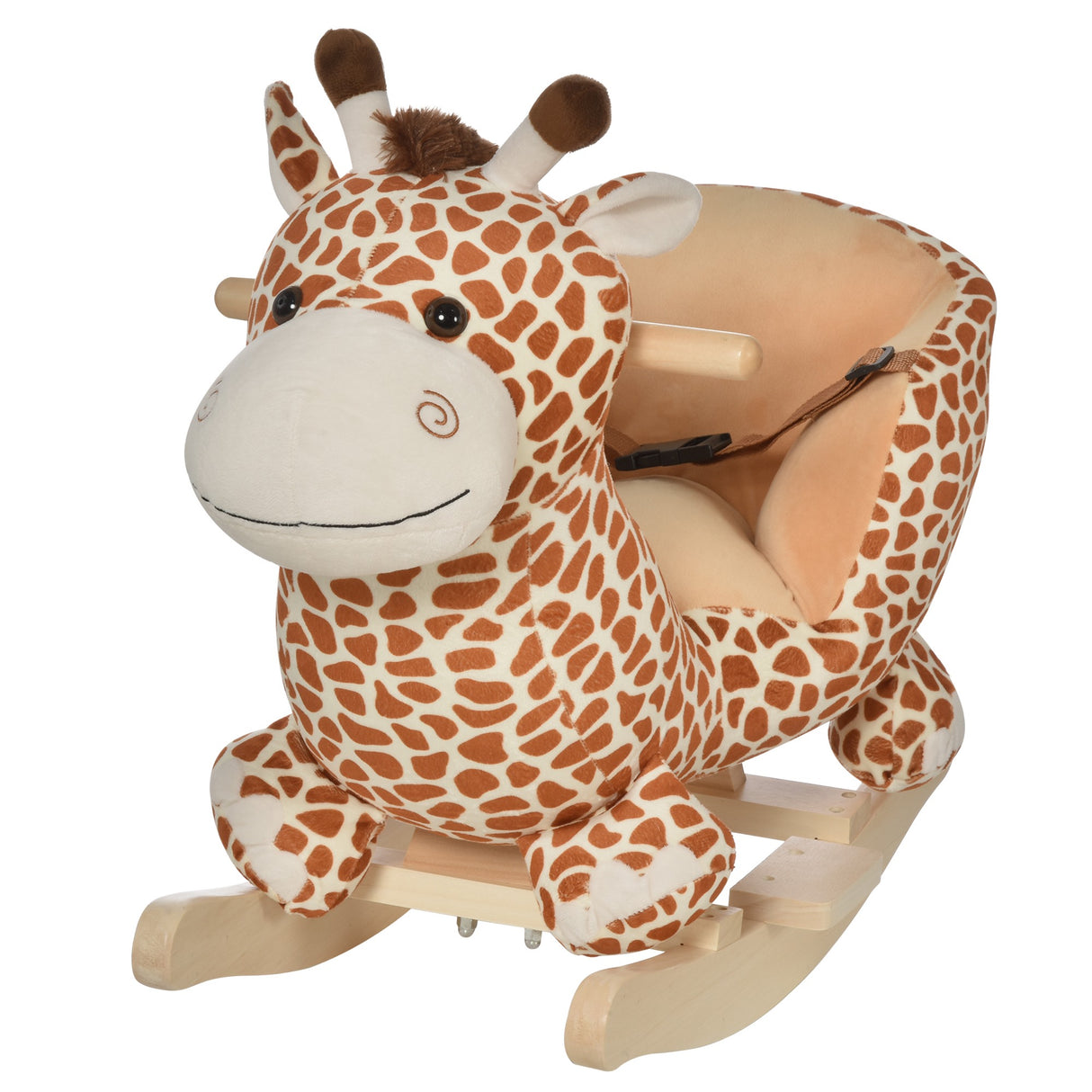 easycomfort easycomfort cavallo a dondolo in legno giraffa per i bambini 60 x 33 x 45cm