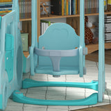 easycomfort easycomfort set scivolo per bambini 18 48 mesi con altalena macchinina e canestro 201x151x87 5cm azzurro