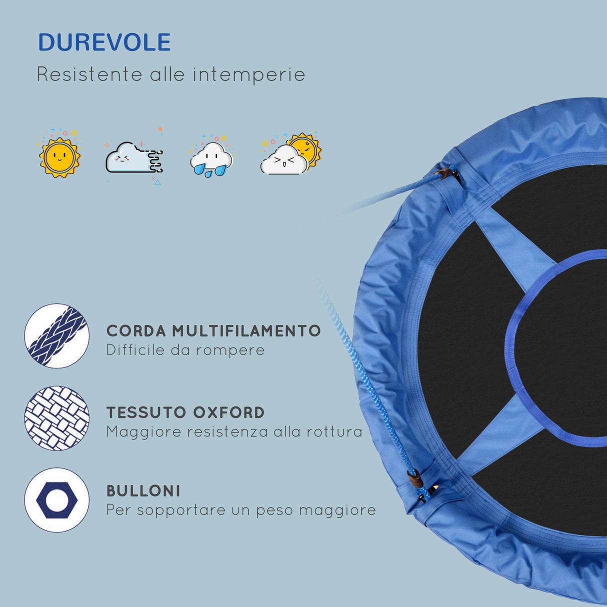 easycomfort easycomfort altalena da giardino per bambini tra 3 e 8 anni interno ed esterno 100 180cm carico massimo di 100kg