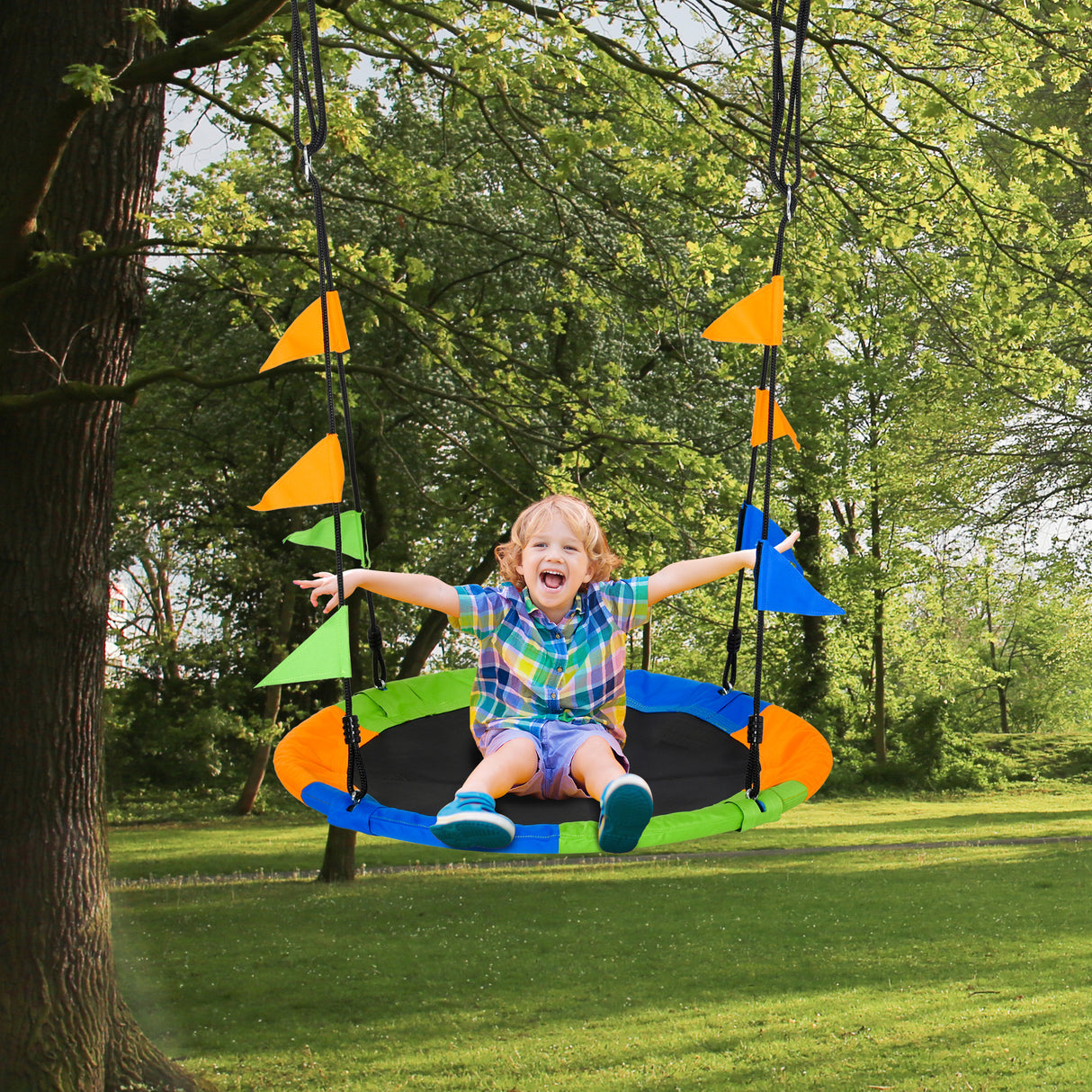 easycomfort easycomfort altalena rotonda per bambini 3 anni per esterni e interni multicolor