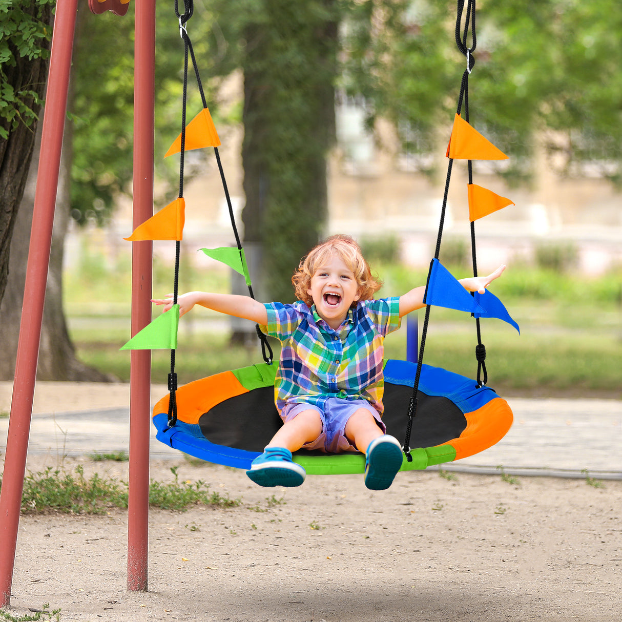 easycomfort easycomfort altalena rotonda per bambini 3 anni per esterni e interni multicolor