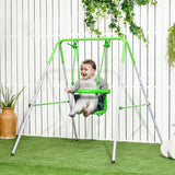 easycomfort easycomfort altalena per bambini 6 36 mesi da giardino e salotto in acciaio e pe 122x146x122 cm verde