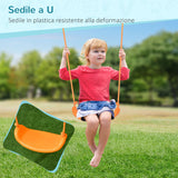 easycomfort easycomfort altalena per bambini 3 8 anni da giardino in acciaio e pe con seggiolino e picchetti 163x145x181 cm