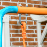 easycomfort easycomfort altalena per bambini 3 8 anni da giardino in acciaio e pe con seggiolino e picchetti 163x145x181 cm