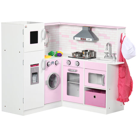 easycomfort easycomfort cucina giocattolo per bambini 3 6 anni con luci e utensili da cucina realistici in mdf e pp 84x93 5x85 cm