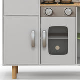 easycomfort easycomfort cucina giocattolo per bambini 3 6 anni con macchina del ghiaccio e utensili 84x34x89 cm bianco e verde