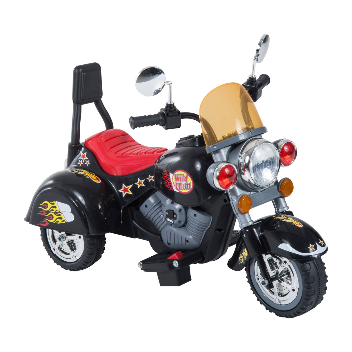 easycomfort easycomfort moto elettrica per bambini con 3 ruote 6v nero