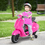 easycomfort easycomfort moto elettrica per bambini con licenza ufficiale vespa 2 rotelle luci e suoni 108x49x75 cm rosa