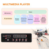 easycomfort easycomfort moto elettrica per bambini con licenza ufficiale vespa 2 rotelle luci e suoni 108x49x75 cm bianca