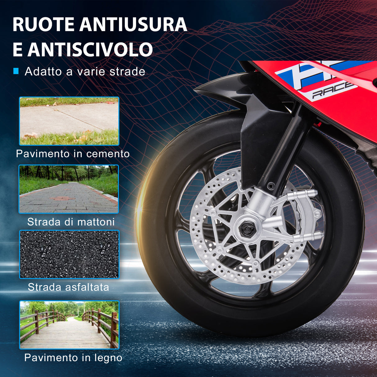 easycomfort easycomfort moto per bambini 18 60 mesi modello bmw hp4 con fari musica e pedali in pp e metallo 82 5x42x54 cm rosso