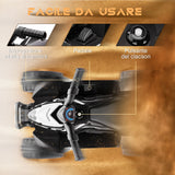 easycomfort easycomfort quad elettrico per bambini 18 36 mesi con luci led clacson e pedali 65 5x38 5x43 5 cm nero