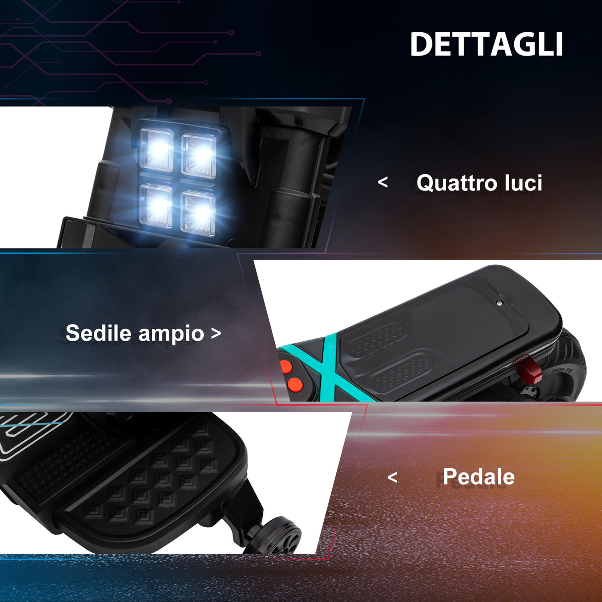 easycomfort easycomfort moto elettrica per bambini 3 5 anni in pp e metallo con rotelle clacson e musica 86x44x58 cm nera