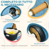 easycomfort easycomfort triciclo per bambini da 2 5 anni con seduta regolabile e campanello 70 5x50x58cm bianco