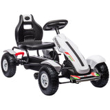 easycomfort easycomfort go kart a pedali per bambini 5 12 anni in plastica e metallo con sedile regolabile e freno a mano 121x58x61 cm