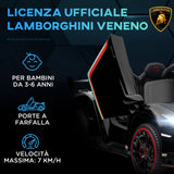 easycomfort easycomfort macchina elettrica per bambini lamborghini veneno 12v con telecomando eta 3 6 anni nero
