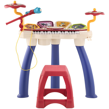 easycomfort easycomfort pianola per bambini 3 6 anni con sgabello microfono tamburo e bacchette in pp e abs 74x32 2x71 cm