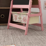 easycomfort easycomfort lavagna per bambini con cavalletto 3 in 1 e 2 contenitori eta 3 8 anni 54x46 5x93cm rosa
