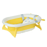 easycomfort easycomfort vaschetta bagnetto pieghevole per bambini 0 3 anni con indicatore di temperatura e cuscino 81 5x50 5x23 5 cm giallo