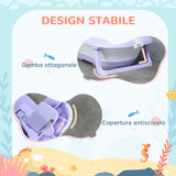 easycomfort easycomfort vaschetta bagnetto pieghevole bambini 0 6 anni con cuscino e 2 ripiani 83x48x23 5 cm viola e bianco