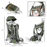 easycomfort easycomfort zaino porta bimbo fino a 18 kg eta 6 36 mesi in alluminio con tettuccio cintura e spallacci regolabili