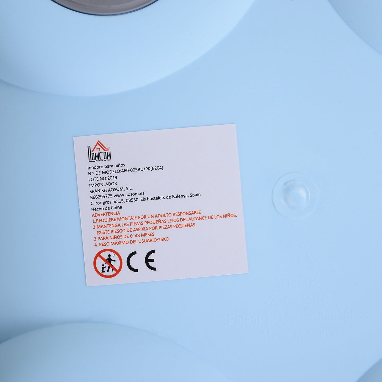 easycomfort easycomfort vasino per bambini dai 6 48 mesi antiscivolo ippopotamo blu 40 x 30 x 23cm