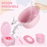 easycomfort easycomfort vasino per bambini 6 mesi 48 mesi antiscivolo ippopotamo rosa 40x30x23cm