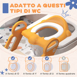 easycomfort easycomfort riduttore water con scaletta pieghevole maniglie laterali e cuscino rimovibile arancione