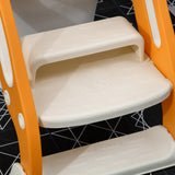 easycomfort easycomfort riduttore water con scaletta pieghevole maniglie laterali e cuscino rimovibile arancione