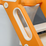 easycomfort easycomfort riduttore water con scaletta pieghevole maniglie laterali e cuscino rimovibile arancione